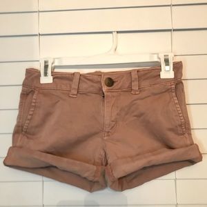 American Eagle Rose Gold Super Stretch Shorts